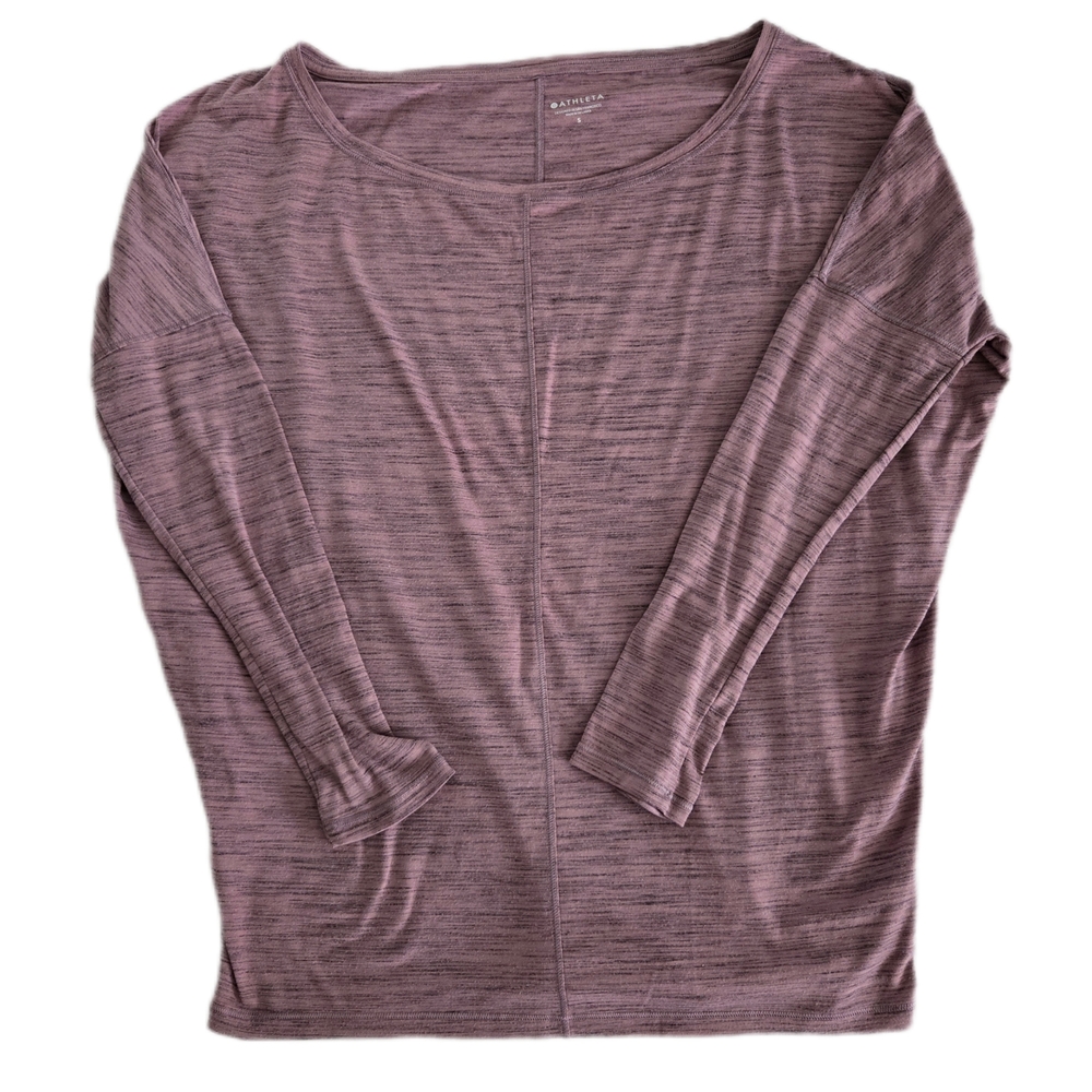 Athleta Mauve Long Drop Sleeve Top